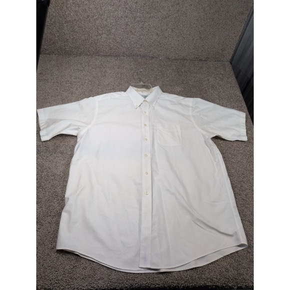 L.L. Bean Other - LL Bean Mens 18 Traditional Fit Short Sleeve Button Down Shirt White 215174